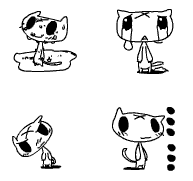 罪猫黑白动态QQ表情包下载完整版