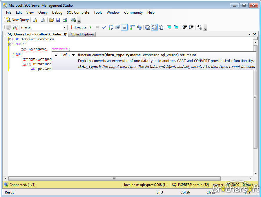 sql server自动联想表名字段名工具