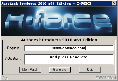 cad2010 64位注册机