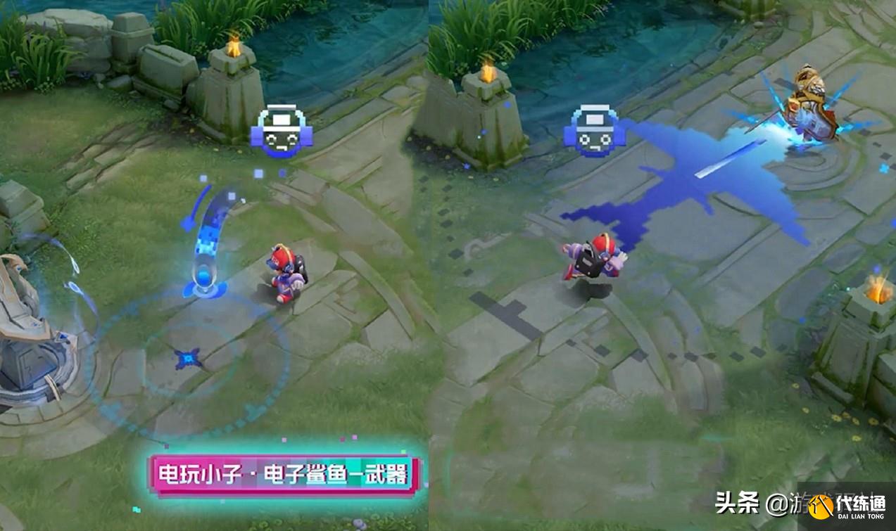 王者荣耀:电玩小子新增两套星元皮肤,全新电子鲨鱼武器很科幻