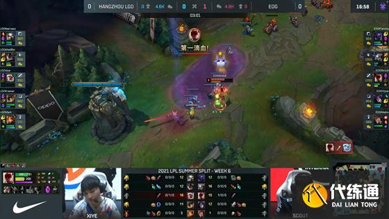 LOL-LPL:Scout盲僧七进七出三杀收割,EDG无情推进2-0横扫LGD