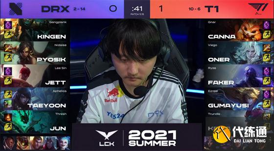 LOL-LCK：Faker瑞兹闪现禁锢逆转局面，T1有惊无险2-0翻盘战胜DRX
