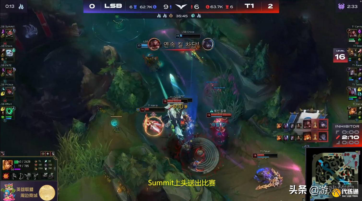 LOL:季后赛T1横扫沙盒晋级,Faker神预测:我感觉DK不会选我们