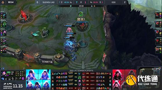 LOL-LPL:Flandre刀妹单杀Ale杰斯,EDG