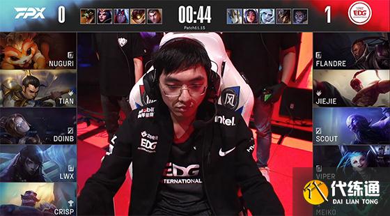 LOL-LPL:Viper厄斐琉斯绝境三杀,EDG