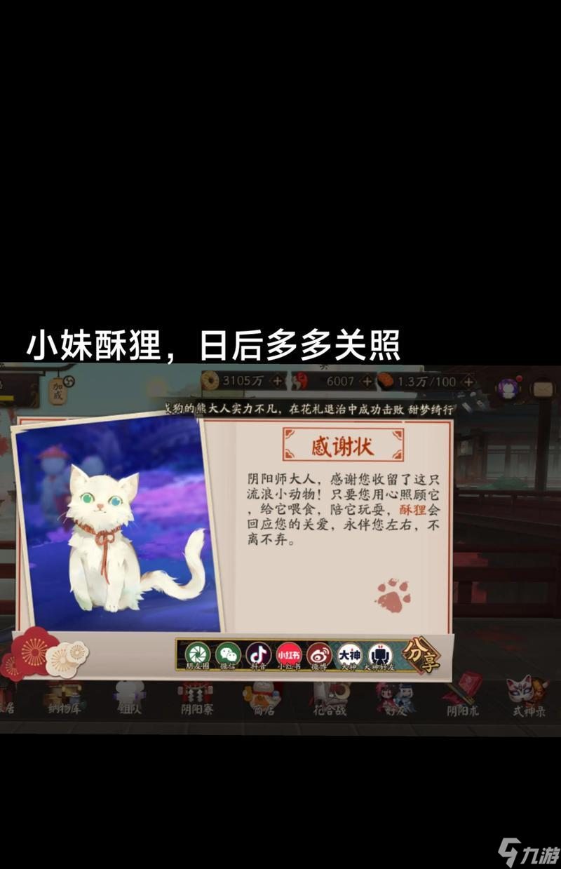阴阳师小猫获取途径有哪些?
